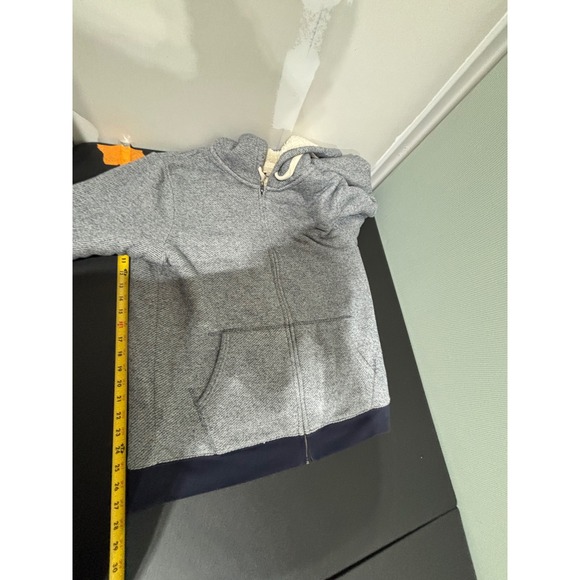 Arizona Jean Co Mens Sherpa Lined Hoodie Gray Herringbone Full Zip Men's Size L - Picture 3 of 8